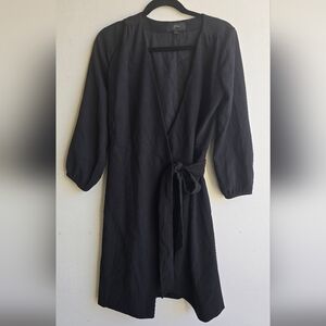 Jcrew Black Wrap Dress